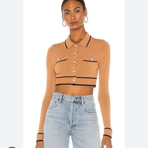 Lovers and Friends Gabriela cardigan in camel and black